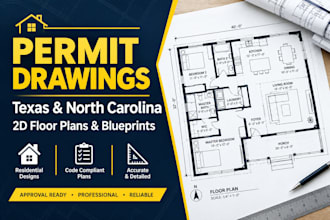 draw texas and north carolina residential permit drawings and blueprints