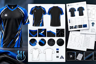 create a jersey tech pack for clear manufacturer communication