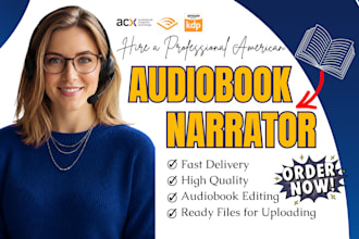 be your voice actor and audiobook narrator with british american accent