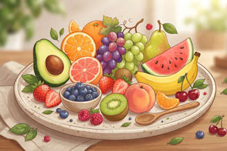 make a illustration of a flower of plant or fruit