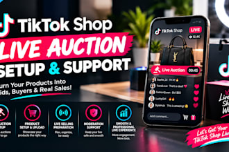 set up and manage your tiktok shop live auction and live selling