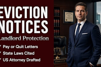 write a landlord demand letter, eviction notice, or legal notice