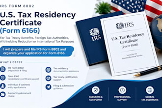 file irs form 8802 and obtain us tax residency certificate form 6166