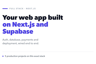 build your saas mvp with nextjs supabase and stripe