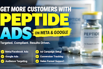 set up compliant peptide ads meta ads google ads peptide marketing