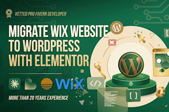migrate wix website to wordpress website with elementor, wix redesign migration