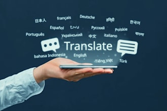 translate italian english french and proofread your text