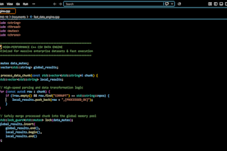 build a high performance cpp data processing engine