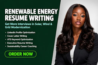 write renewable energy engineer resume for solar wind jobs