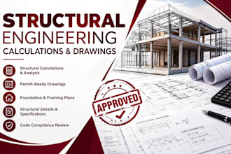 provide structural engineer stamp and calculation for california permit drawings