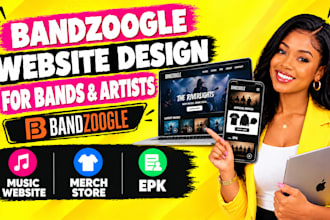 design or redesign your bandzoogle website music store and epk