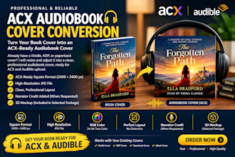 design an eye catching audiobook cover for acx audible and spotify