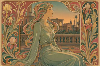 draw anything in art nouveau style