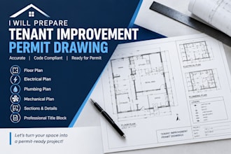 prepare professional tenant improvement permit drawings