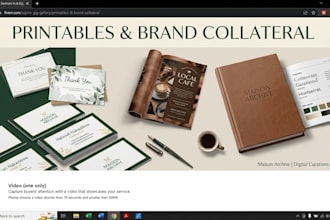 design brand identity, printables and digital products