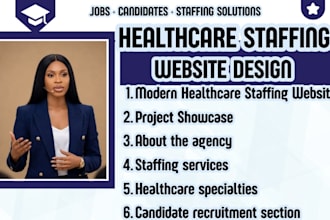 design a professional healthcare staffing agency website