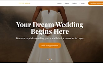 design wix bridal boutique website wedding dress shop appointment website