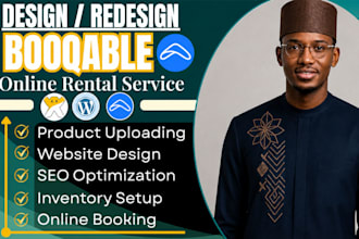 build booqable rental website design, online booking, booqable rental service