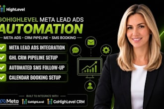 connect meta ads to gohighlevel crm and sms follow up ghl booking automation
