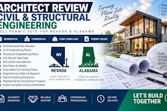architect review civil and structural engineering full permit set nevada alabama
