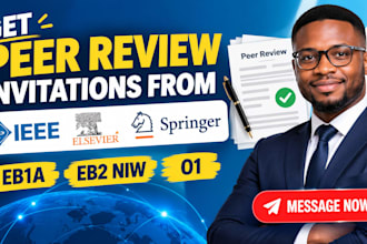 assist you with peer review invitation from ieee elsevier springer for eb1