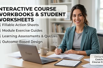 design interactive course workbooks and student worksheets