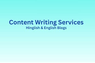 write engaging hinglish and english blog content