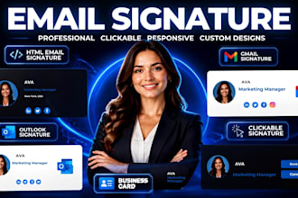create clickable html email signature for gmail signature and outlook