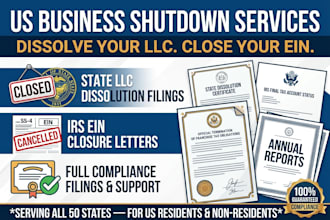 dissolve US llc, cancel corporation, and close ein with irs