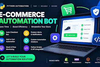 build amazon bot, popmart bot, pokemon card bot, target bot, etsy, lazada bot