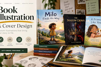 illustrate your book cover and create custom storybook illustrations