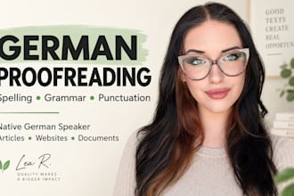 professionally proofread your german text