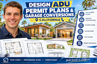 design adu permit plans and garage conversions for california