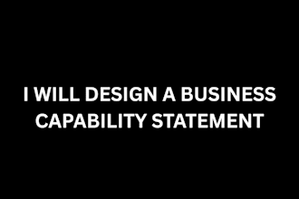 design a capability statement in 2hrs