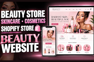 design beauty store skincare cosmetic shopify store beauty makeup website
