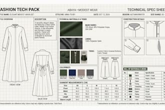 design abaya clothing modest wears fashion tech pack islamic clothing design