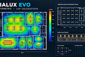 create photometric lighting plans and lux calculations in dialux evo