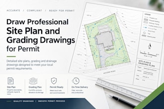 design professional site plan and grading drawings