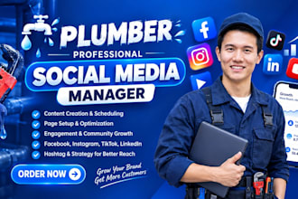 manage social media marketing for your plumbing business