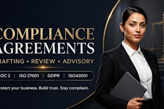 draft soc 2, iso 42001 and iso 27001 compliance agreements for ai and saas