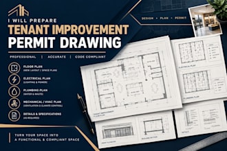 prepare professional tenant improvement permit drawings