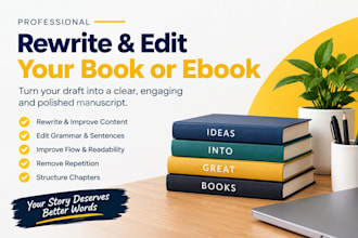 rewrite and edit your ebook into a clear, engaging book