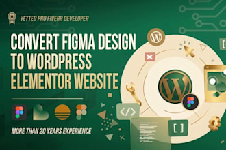 convert figma design to wordpress elementor website