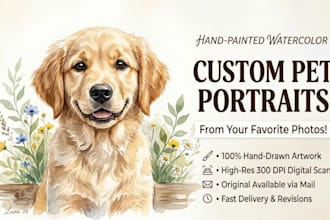 draw your pet in watercolor