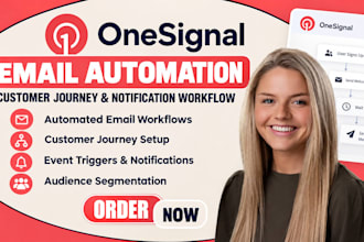 setup onesignal email automation customer journey notification workflow