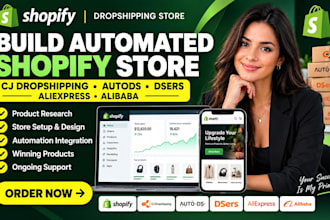 build automated shopify cj dropshipping store autods dsers aliexpress alibaba