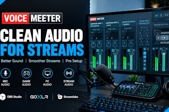 setup voicemeeter banana for dual PC gaming streams or obs streaming audio