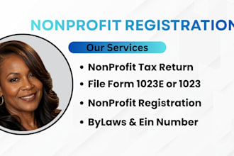 do nonprofit registration, file 501c3 tax exempt, form 1023ez, 990n,  bylaws ein