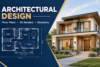 design your architectural floor plan and 3d house render