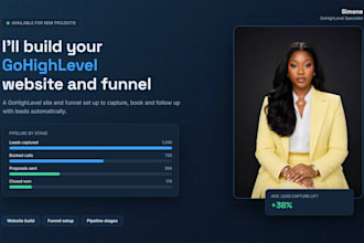 build your gohighlevel website and sales funnel